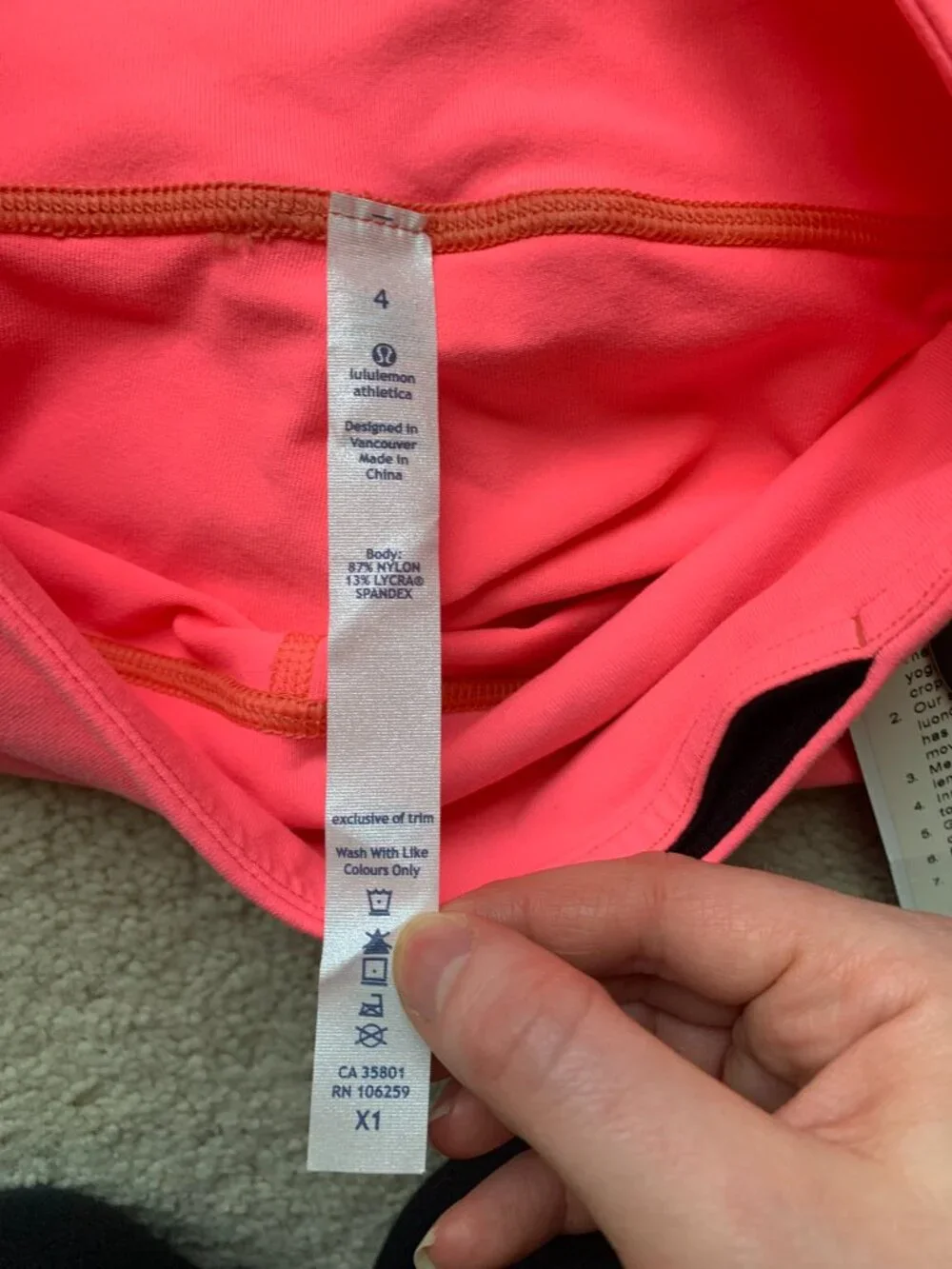 Lululemon Wunder Under Crop Leggings, Flash, size 4 NWT